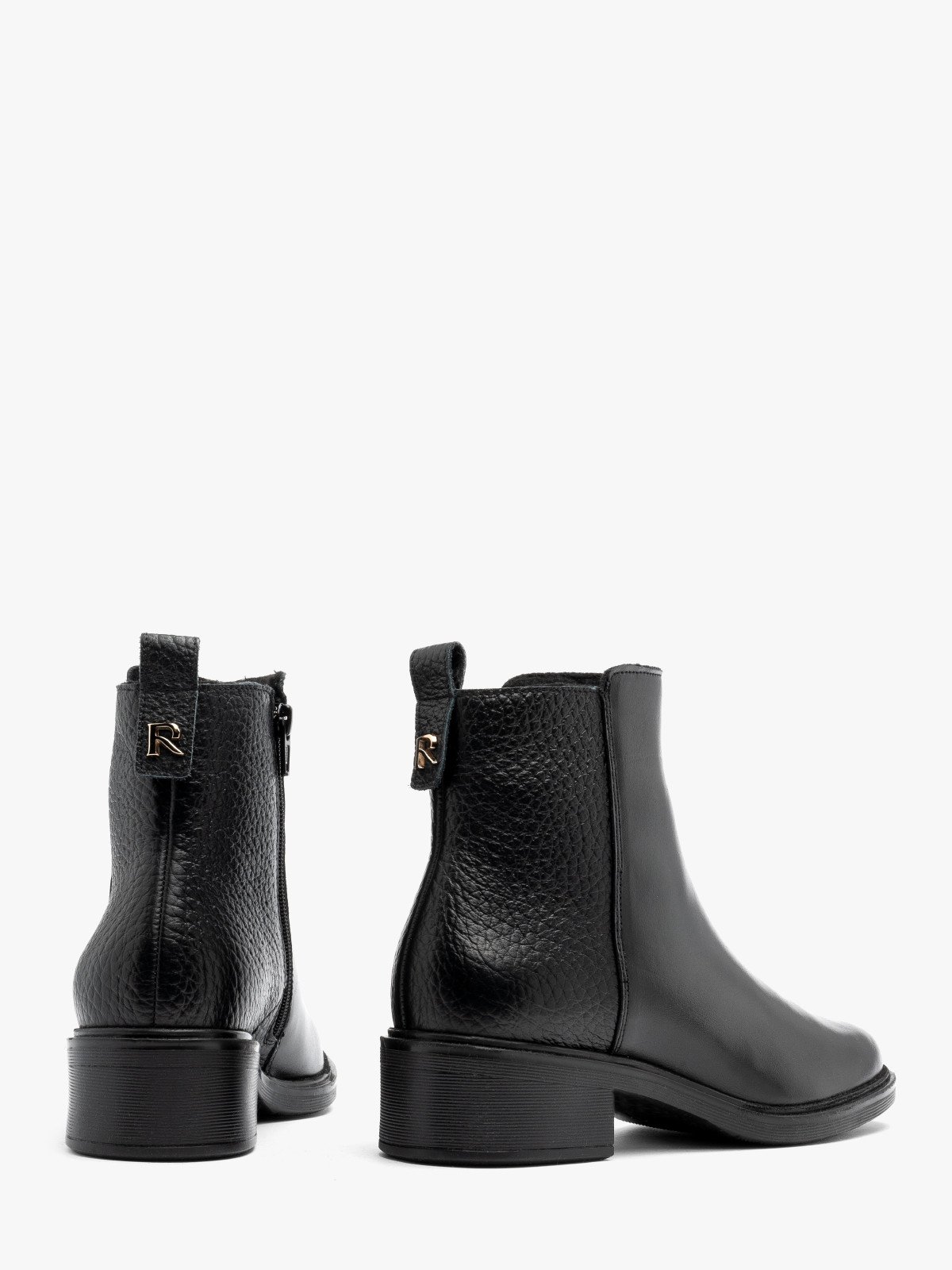 Czarne botki damskie z zamkiem