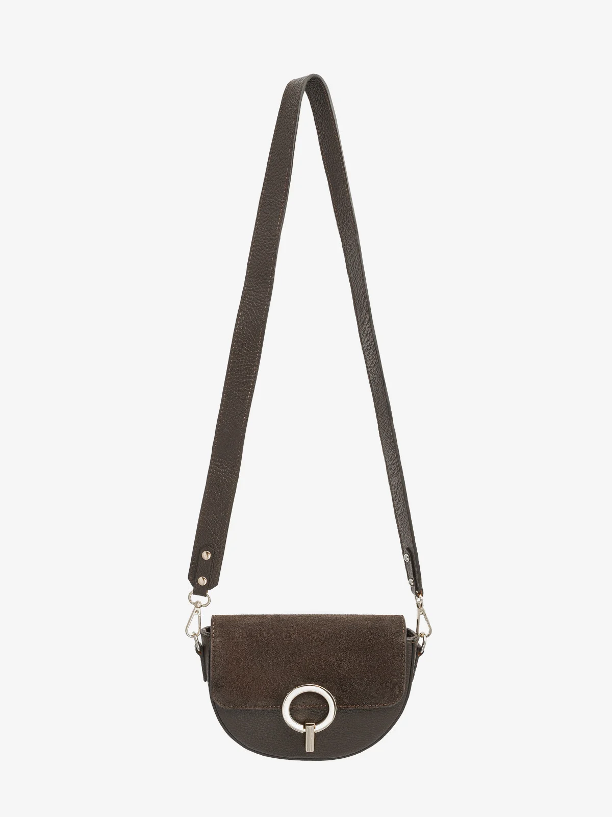 Mała, elegancka torebka damska ze złotymi detalami