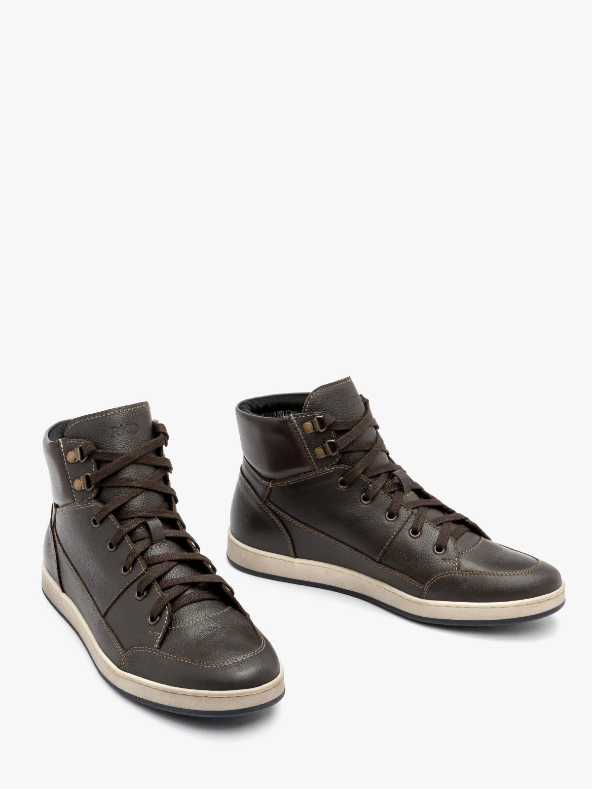 Ciemnobrązowy trzewik męski