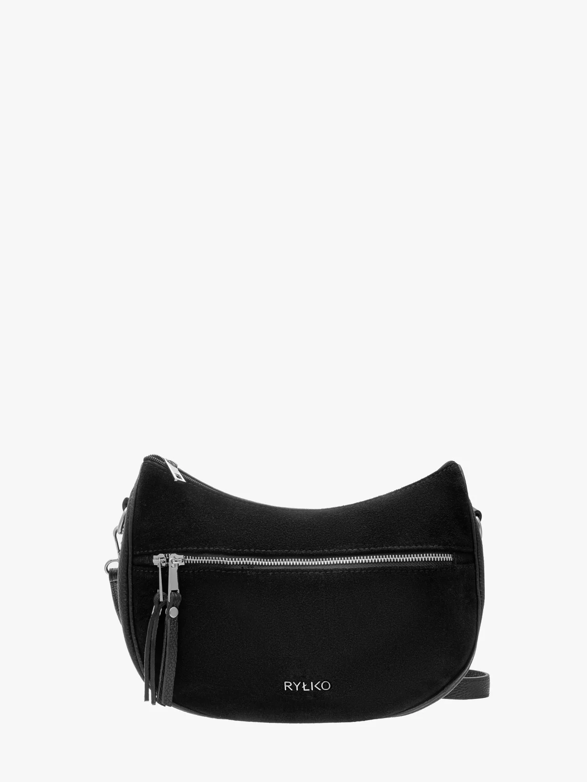 Średniej wielkości torebka listonoszka z łączonych skór