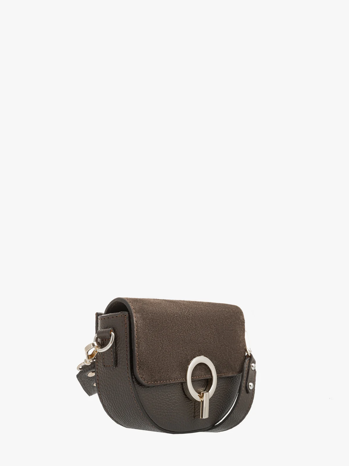 Mała, elegancka torebka damska ze złotymi detalami