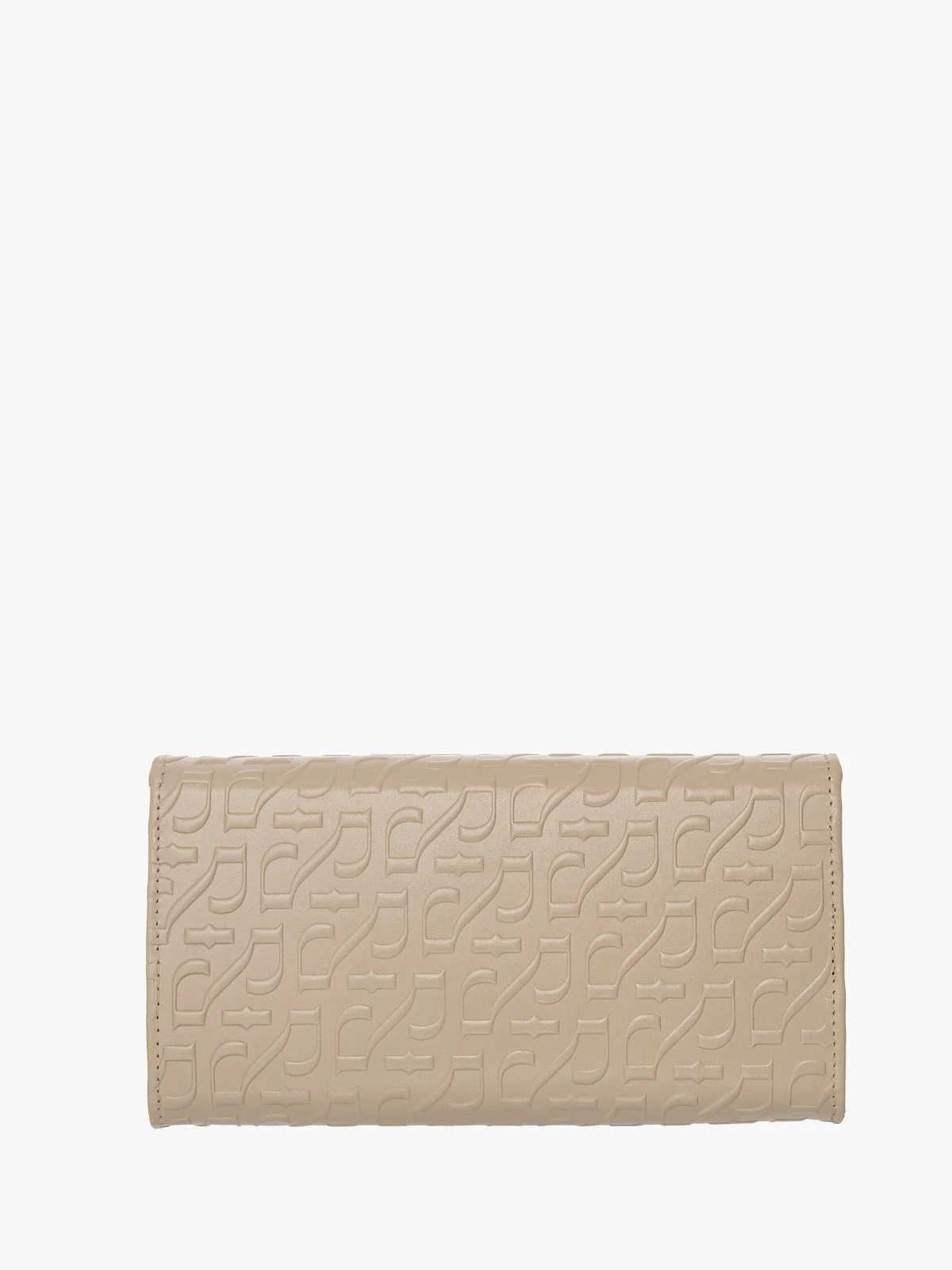 Wytłaczany beżowy portfel damski