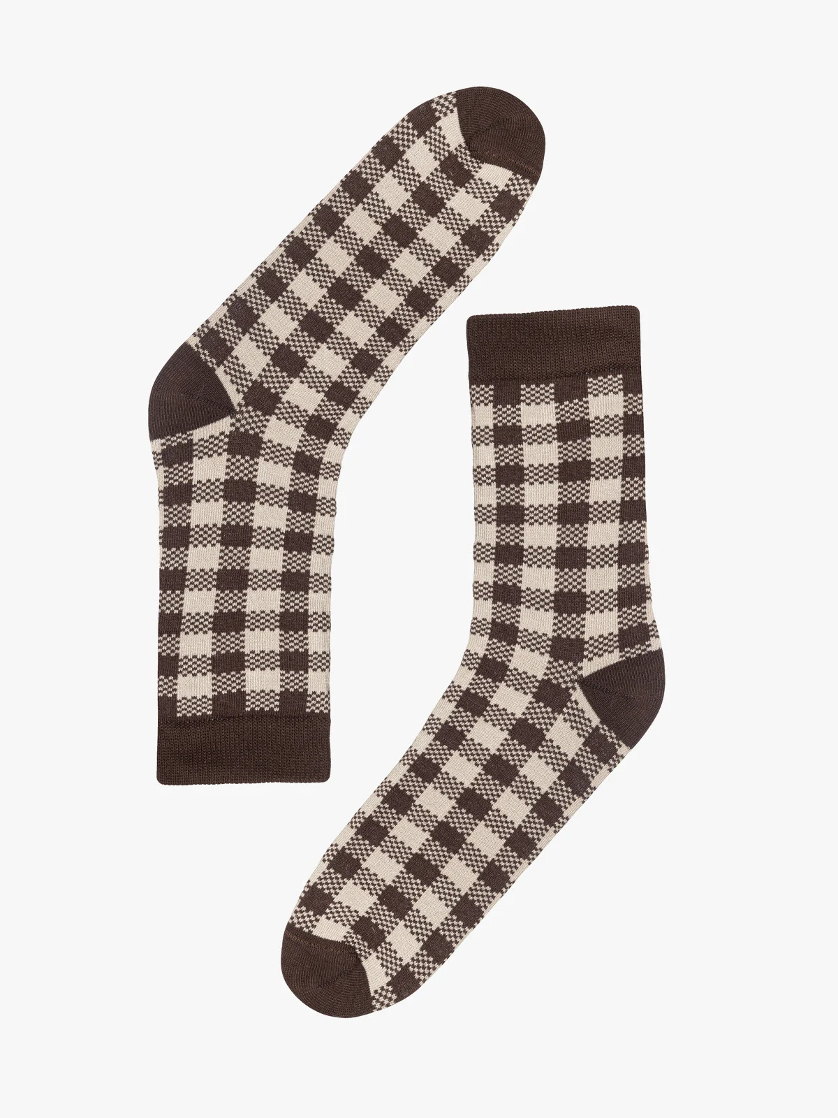 Bawełniane skarpety damskie w kratkę