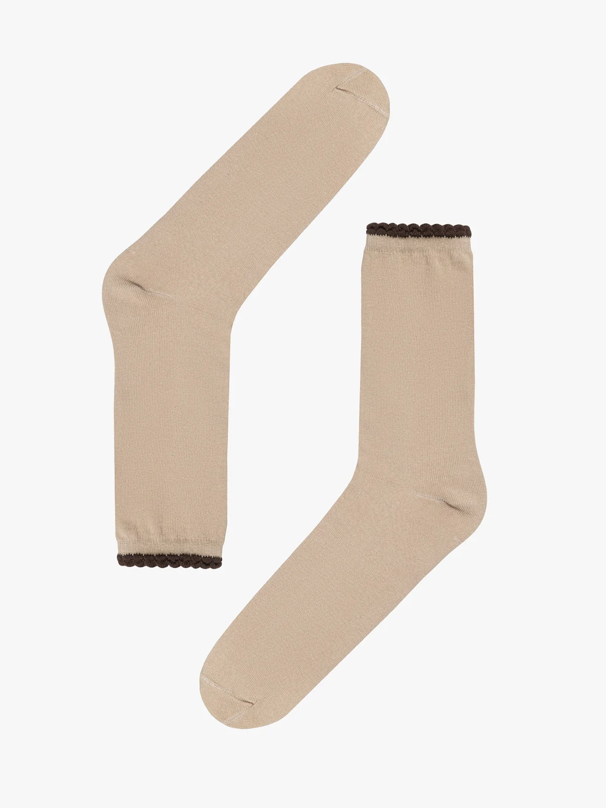 Beżowe skarpety damskie bawełniane