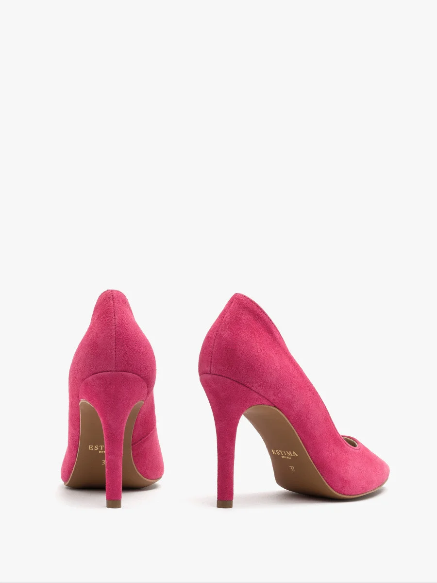 Czółenka w kolorze fuksji na wysokiej szpilce