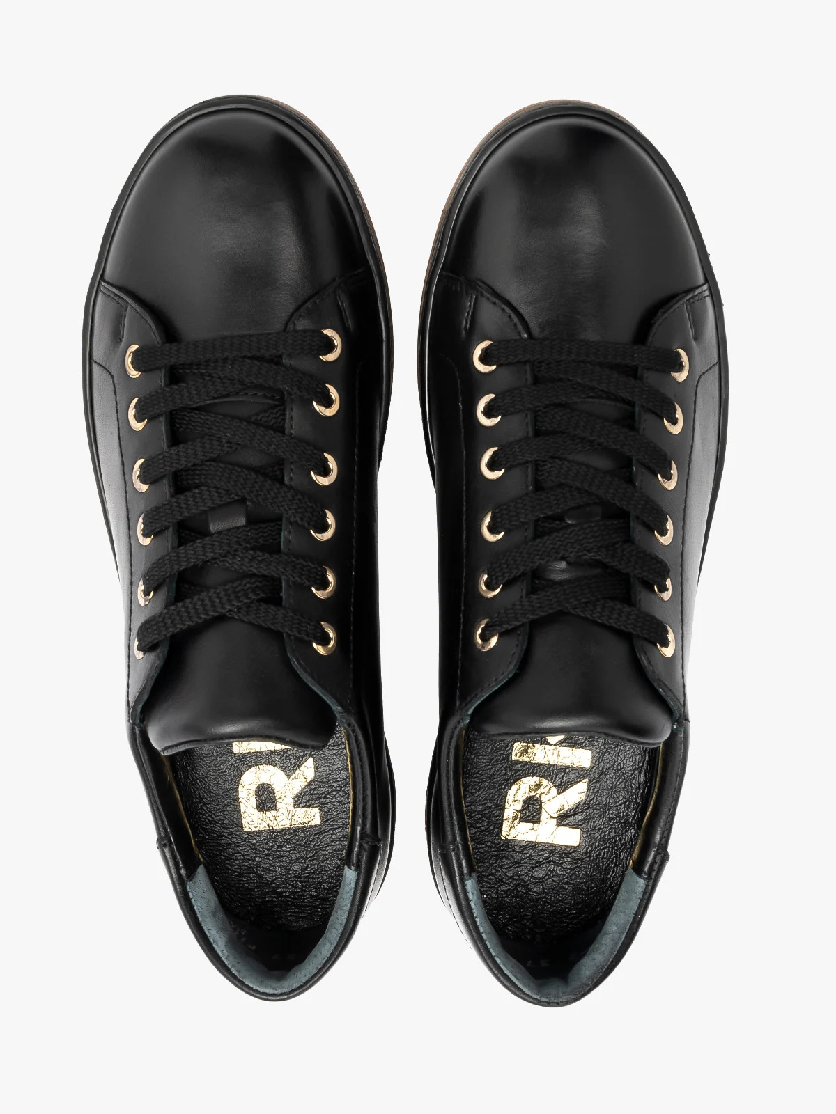 Czarne, sportowe półbuty damskie