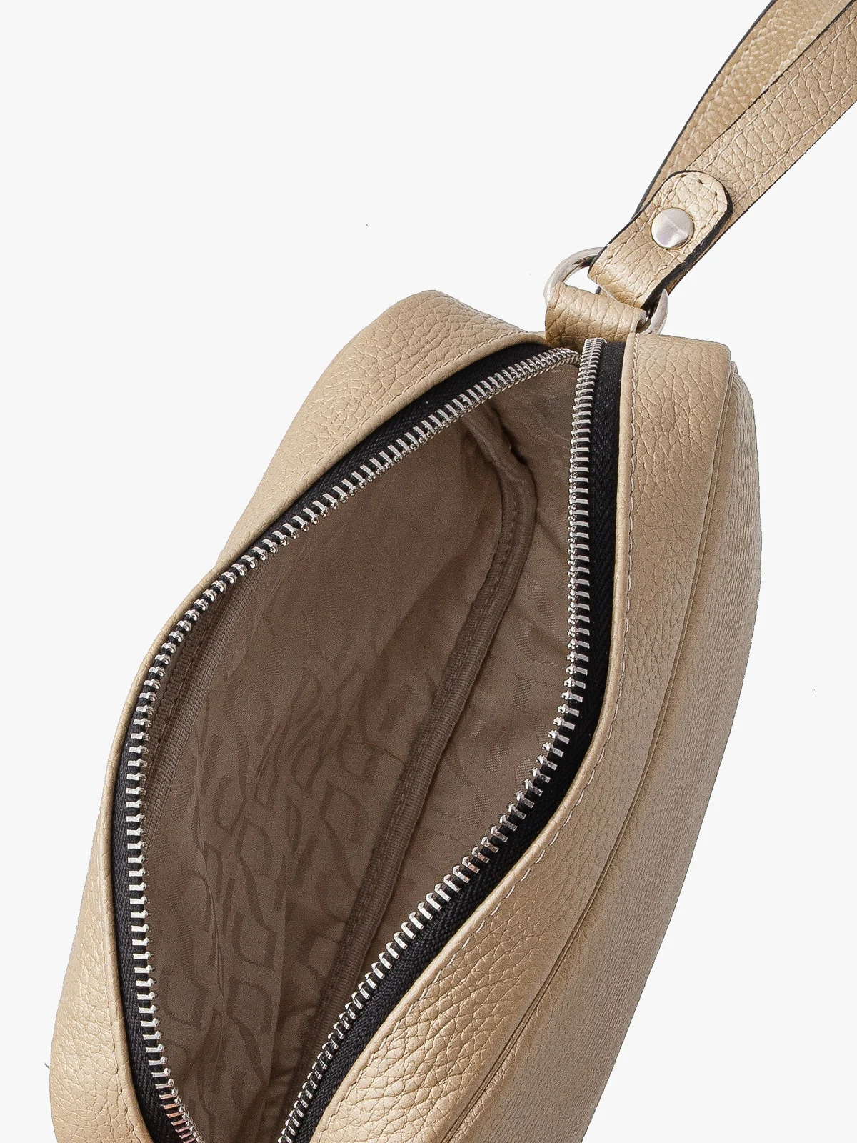 Złota torebka z ozdobnym frędzlem