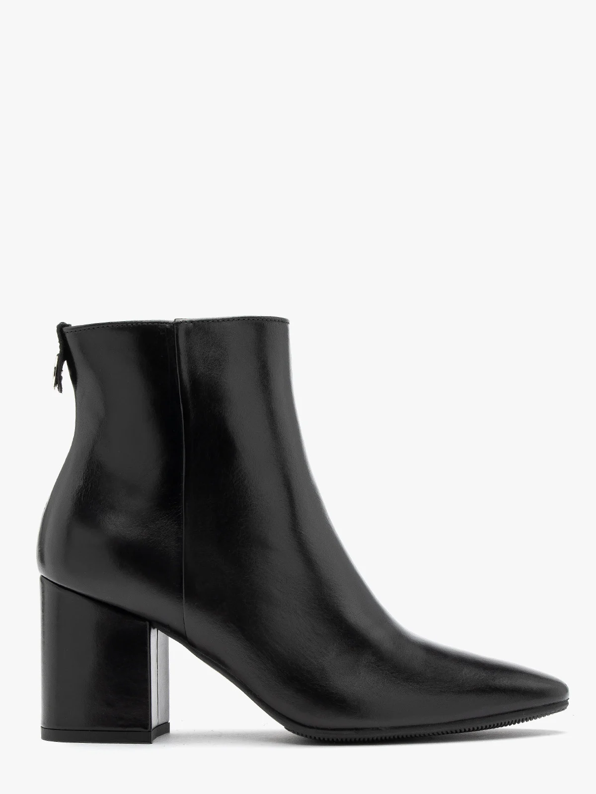 Czarne botki damskie na klocku