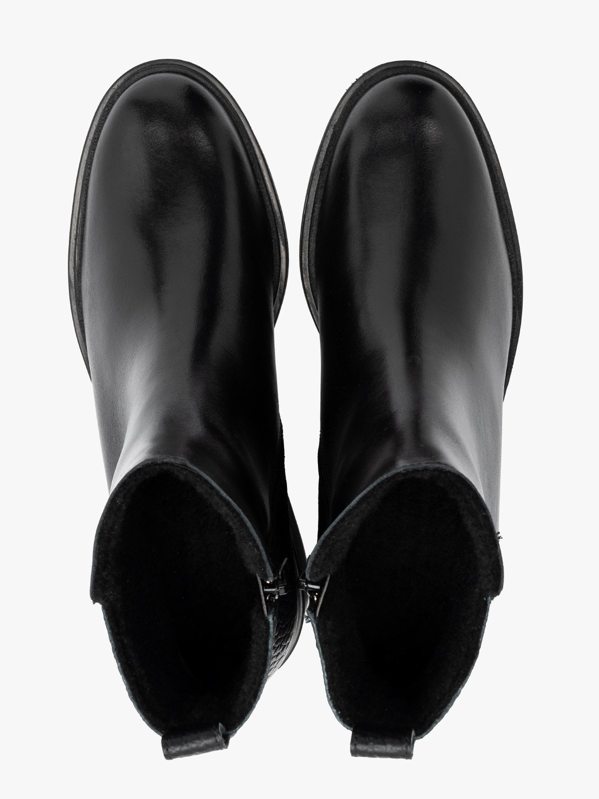 Czarne botki damskie z zamkiem