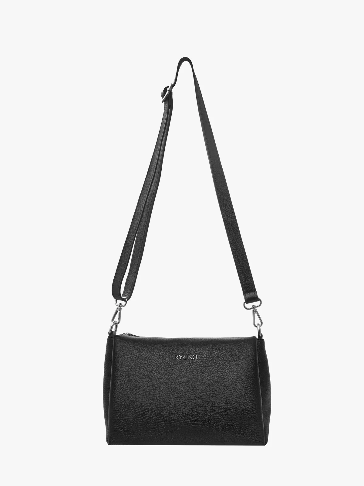 Czarna torebka z regulowanym paskiem