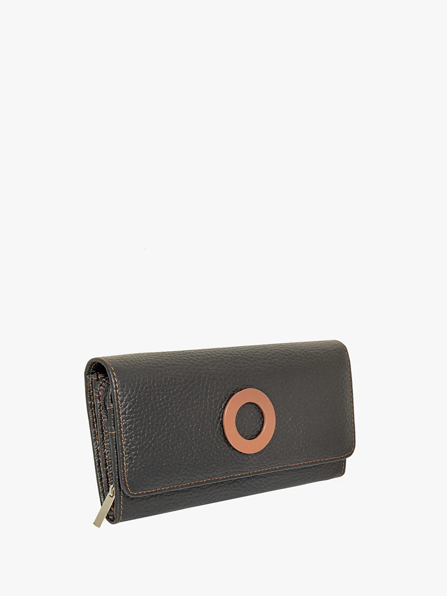 Czarny portfel damski