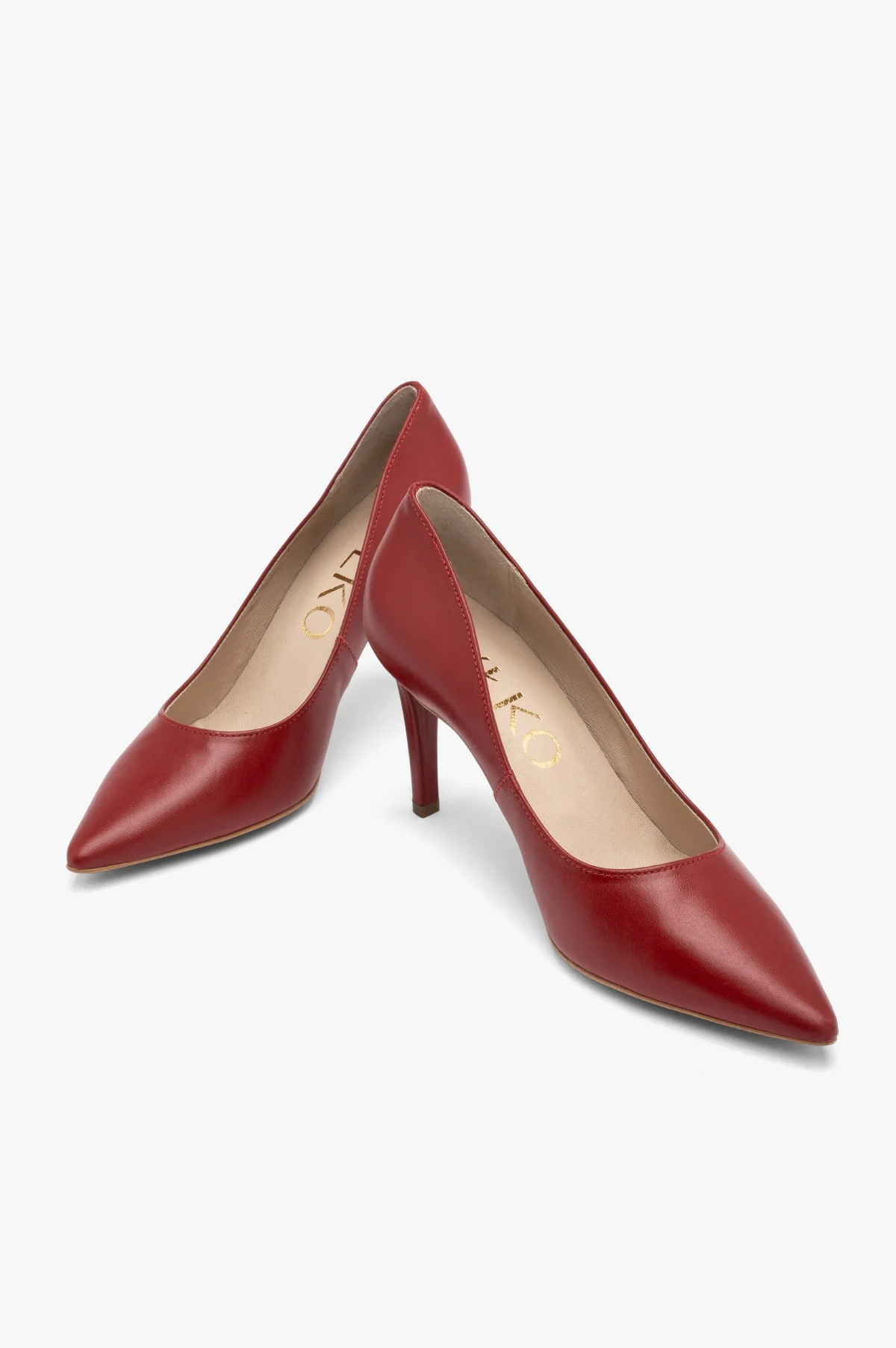 Bordowe czółenka damskie