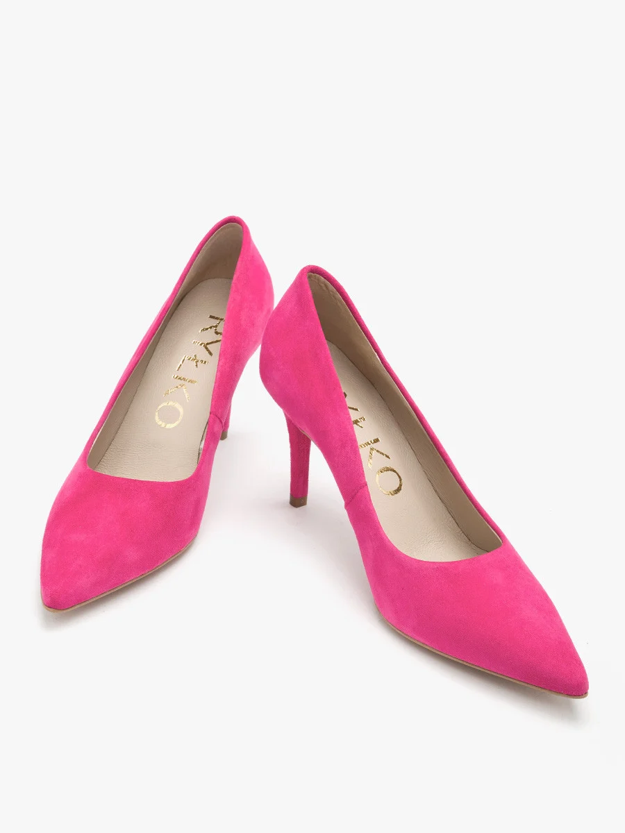 Czółenka w kolorze fuksji na szpilce