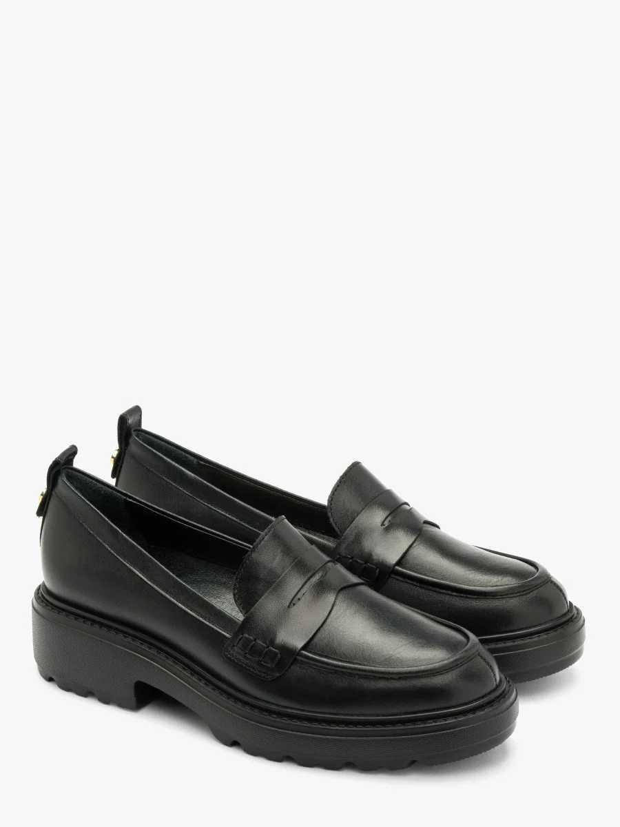 Czarne mokasyny damskie