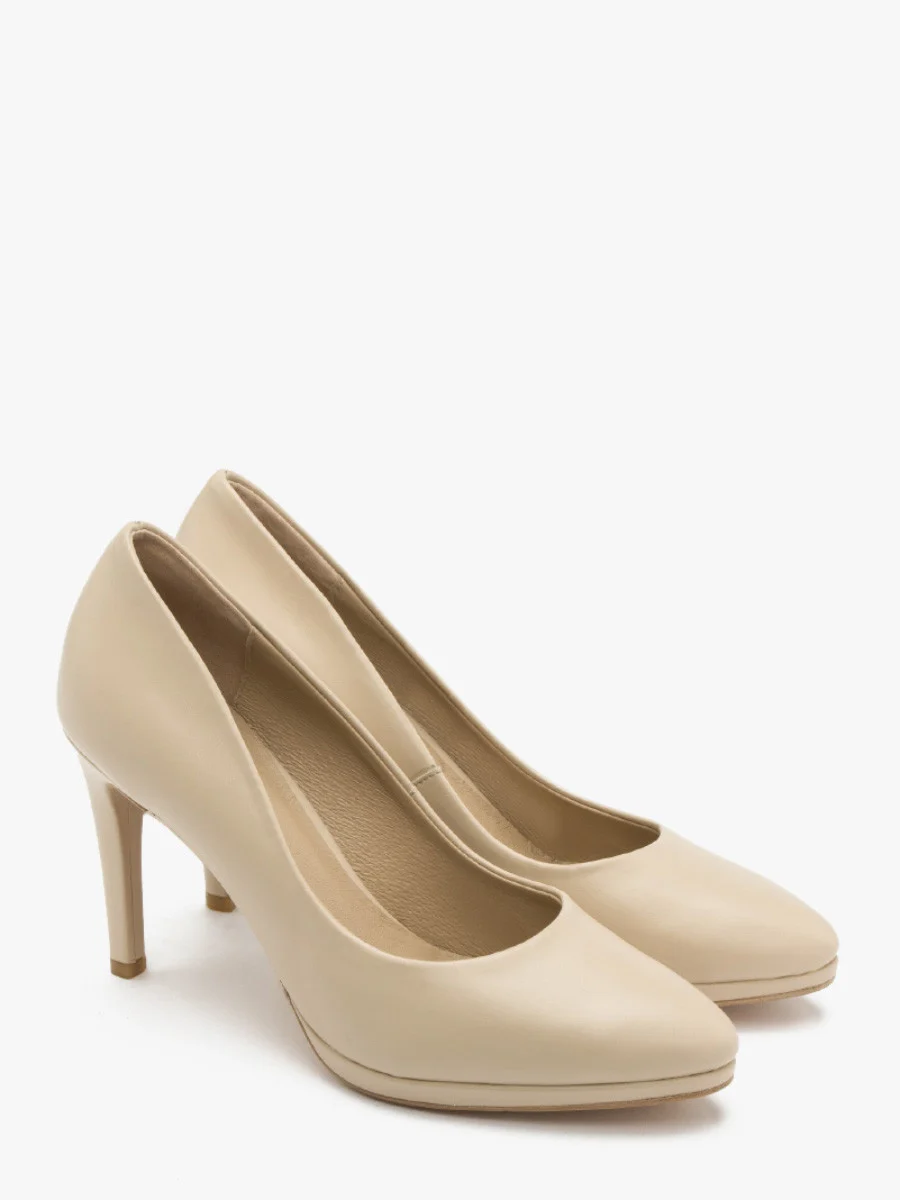 Beżowe czółenka na szpilce