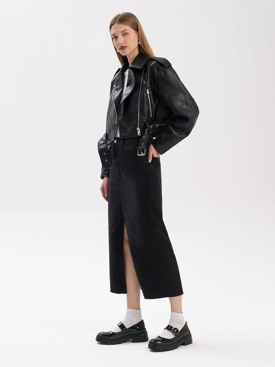 Czarne czółenka na masywnym spodzie