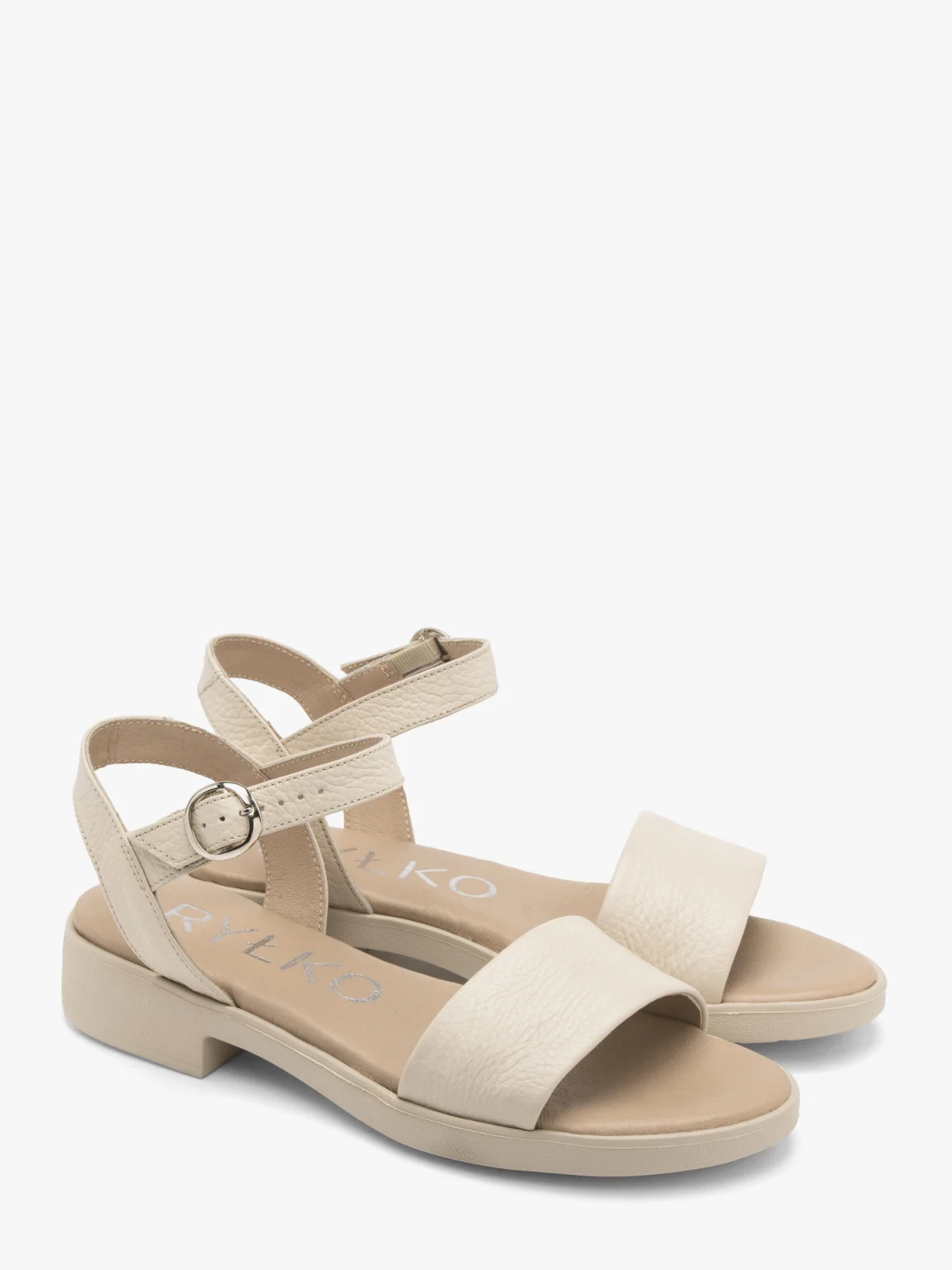 Kremowe sandały na lekkiej podeszwie