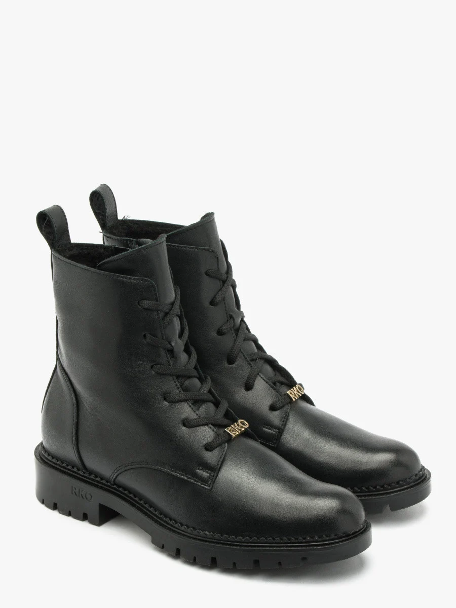 Czarne trzewiki workery damskie