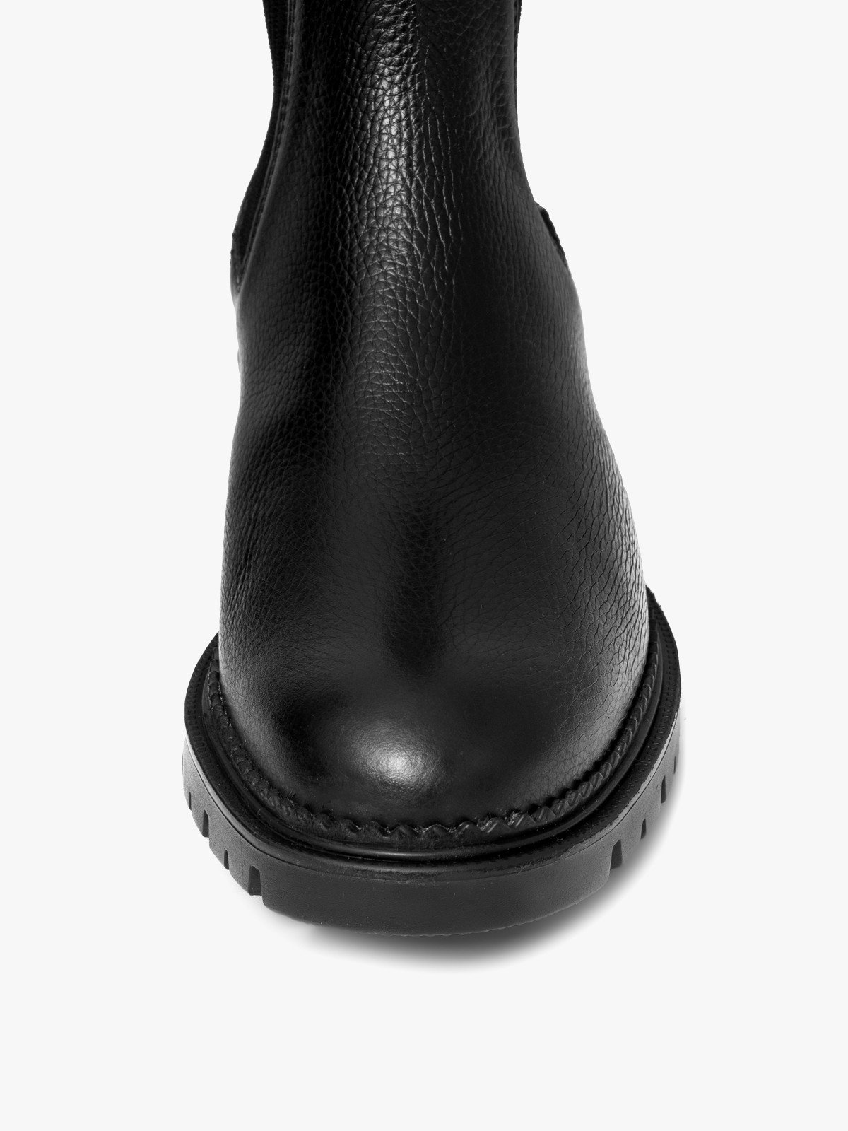 Czarne sztyblety damskie z elastyczną tkaniną