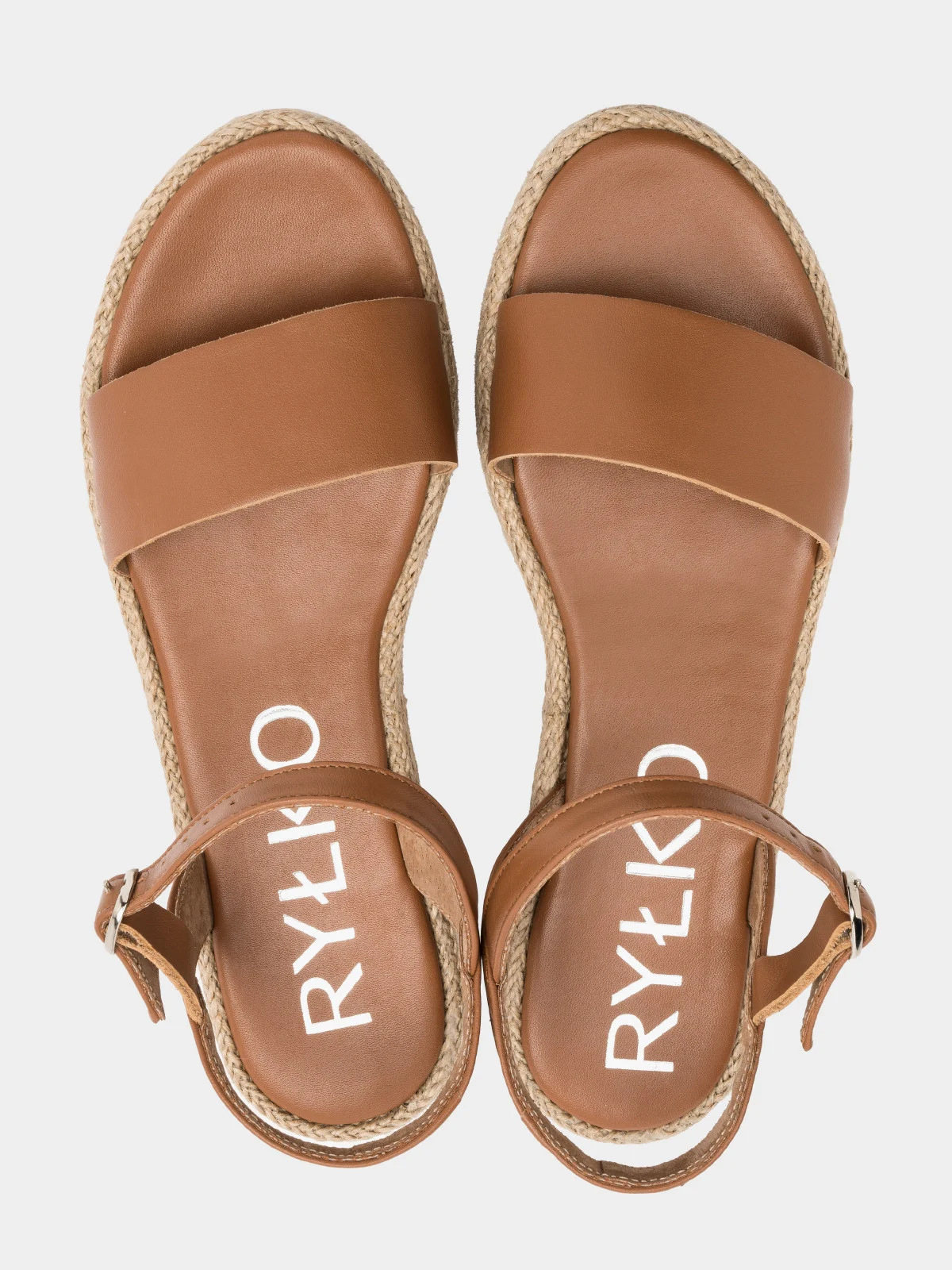 Jasnobrązowe sandały damskie