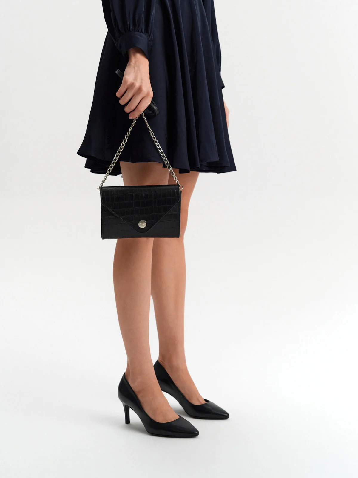 Elegancka, torebka typu kopertówka ze zwierzęcym motywem