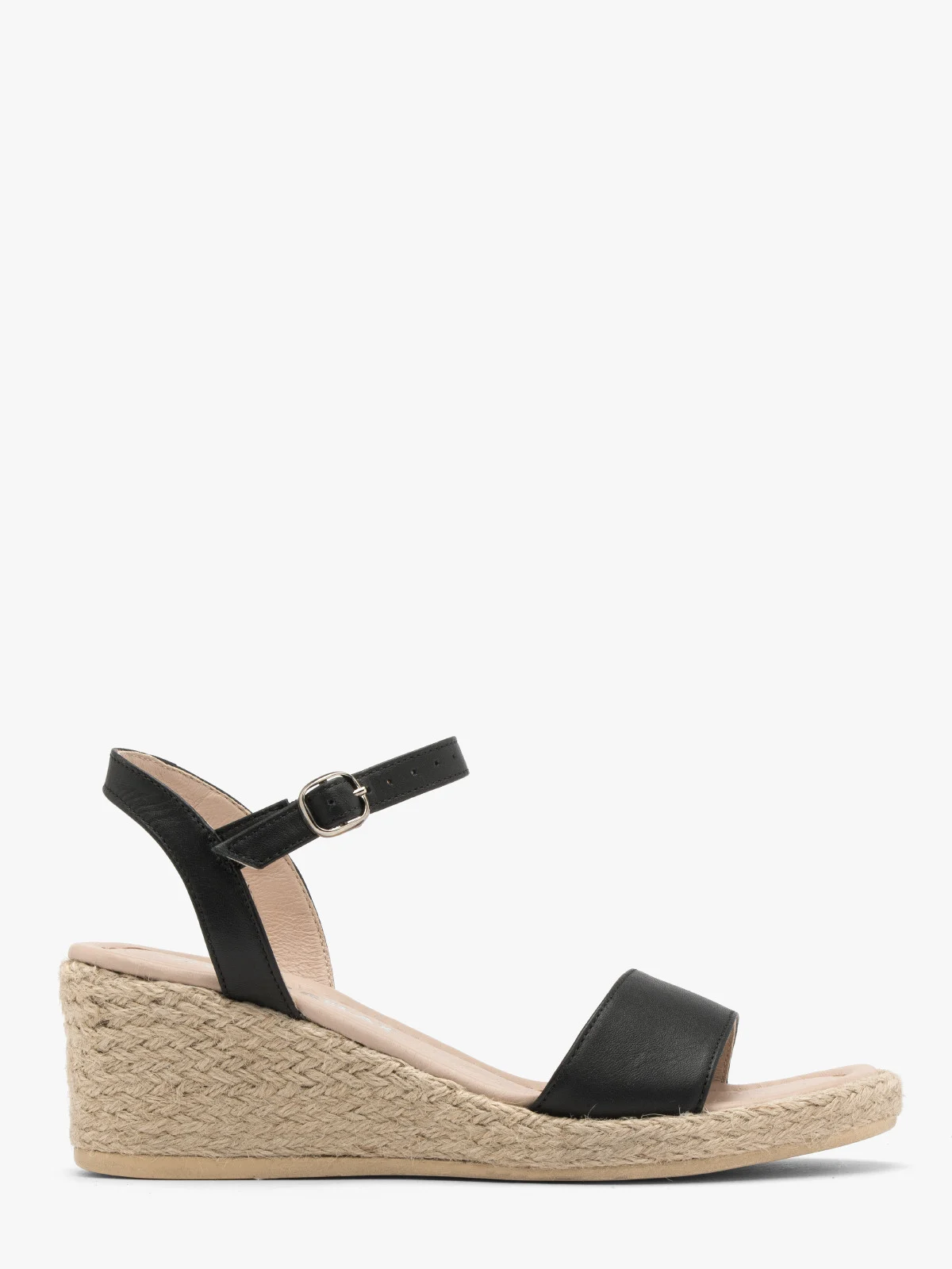 Czarne sandały na ozdobnej platformie