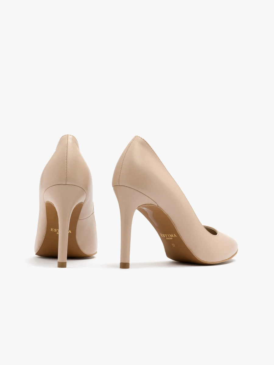 Beżowe czółenka na wysokiej szpilce