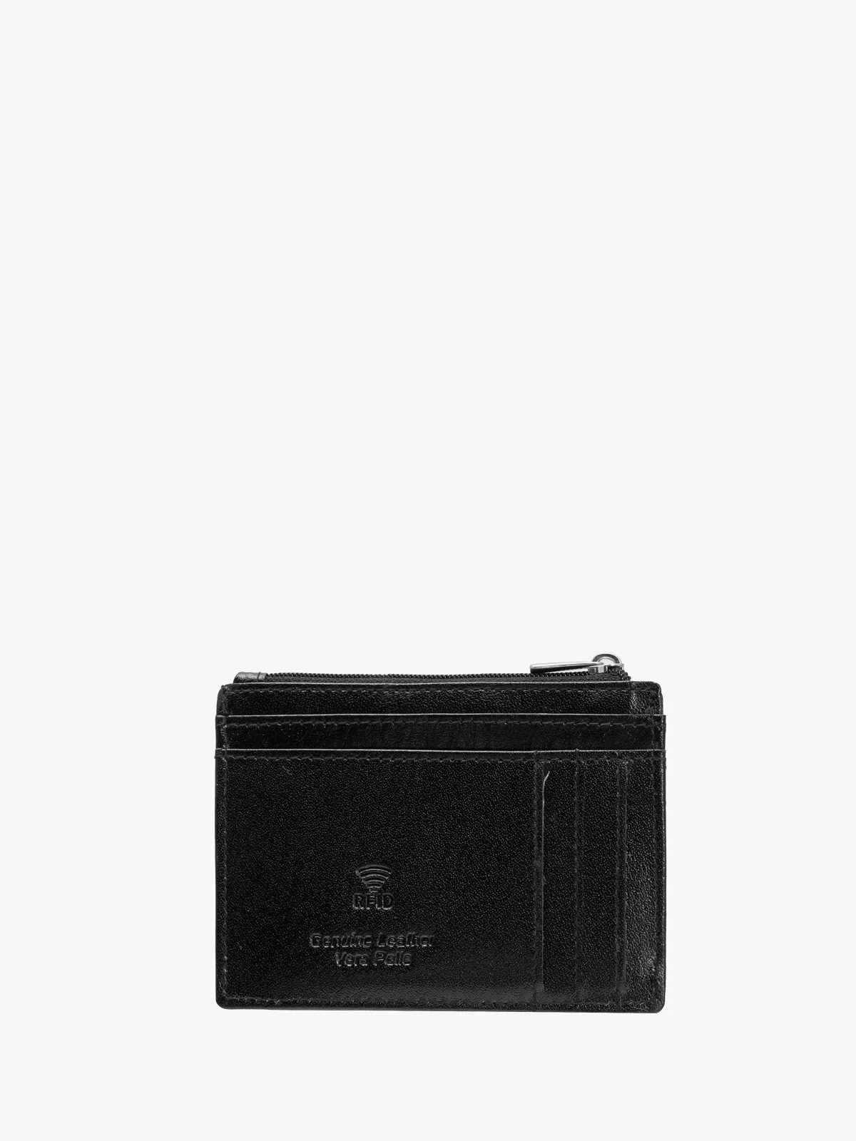 Czarne skórzane etui na karty