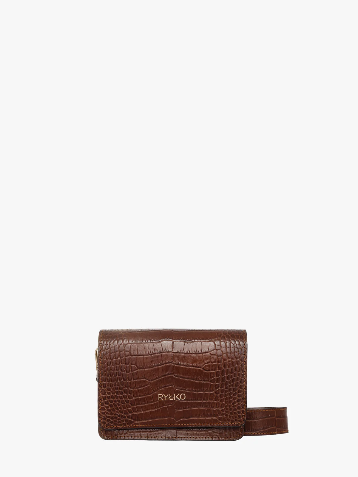 Brązowa torebka w zwierzęcy deseń