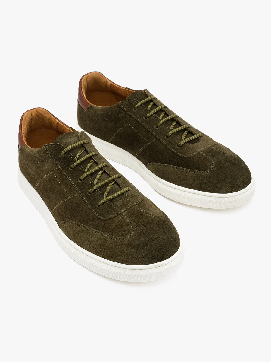 Oliwkowe półbuty męskie