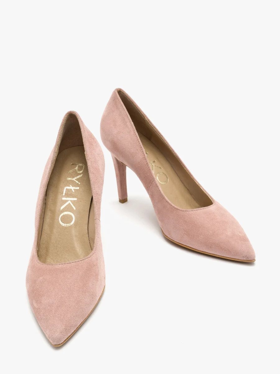 Różowe czółenka na szpilce