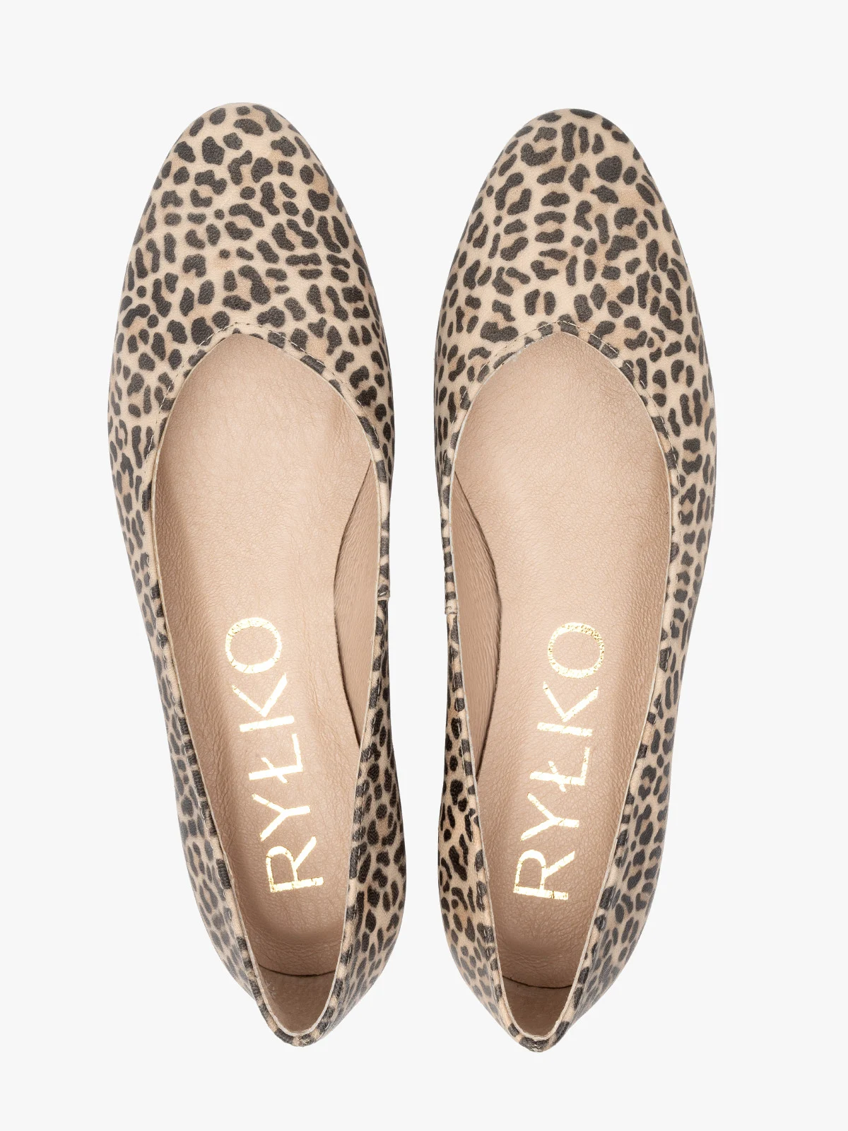 Baleriny damskie w panterkę