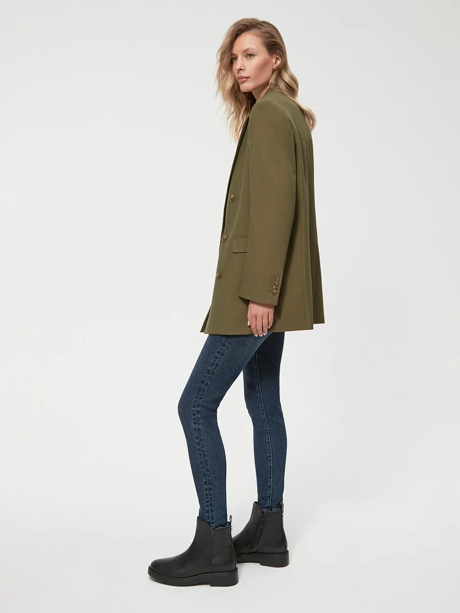 Czarne botki z łączonych skór