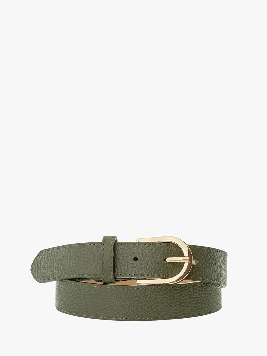 Oliwkowy pasek damski