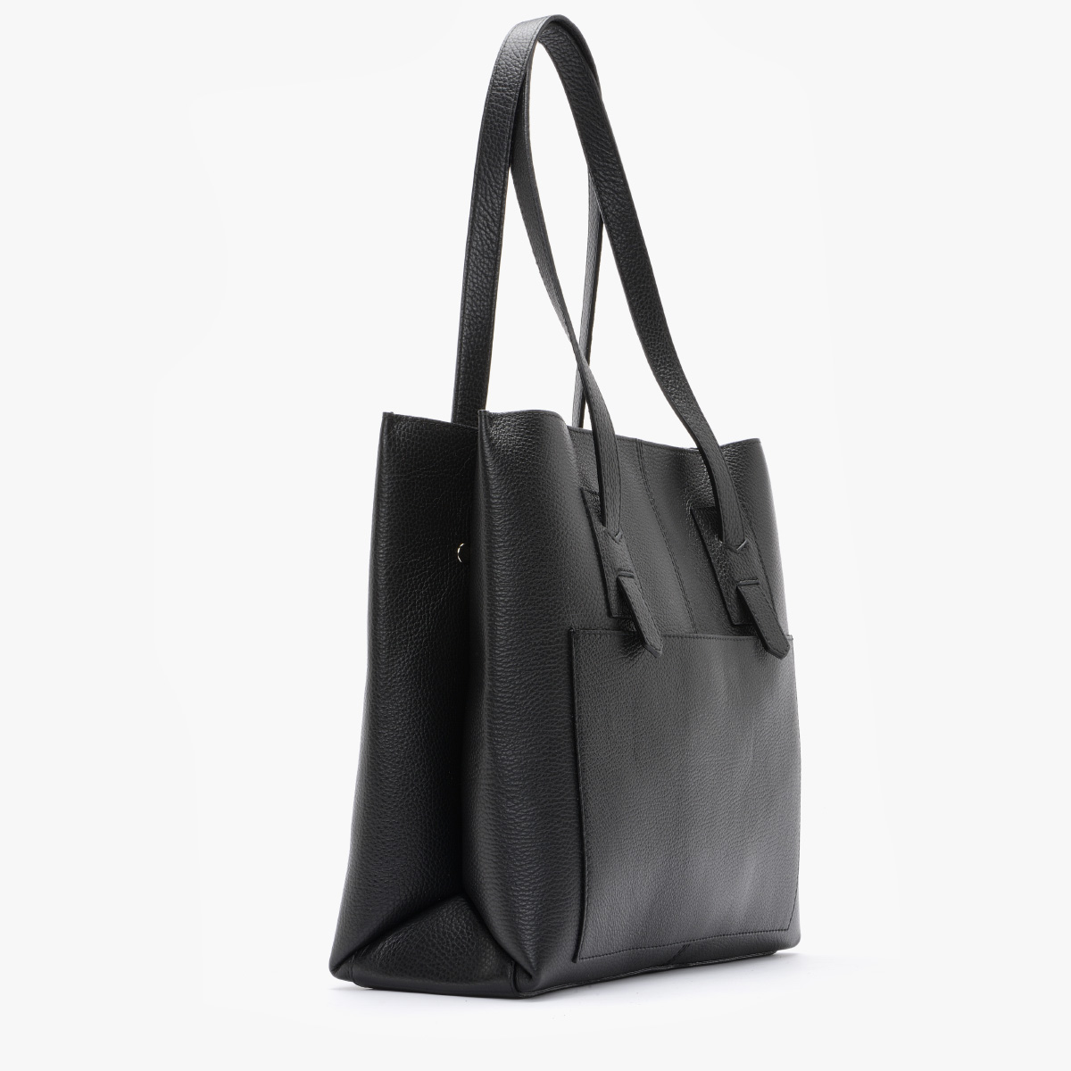 Czarna, duża torebka typu shopperka