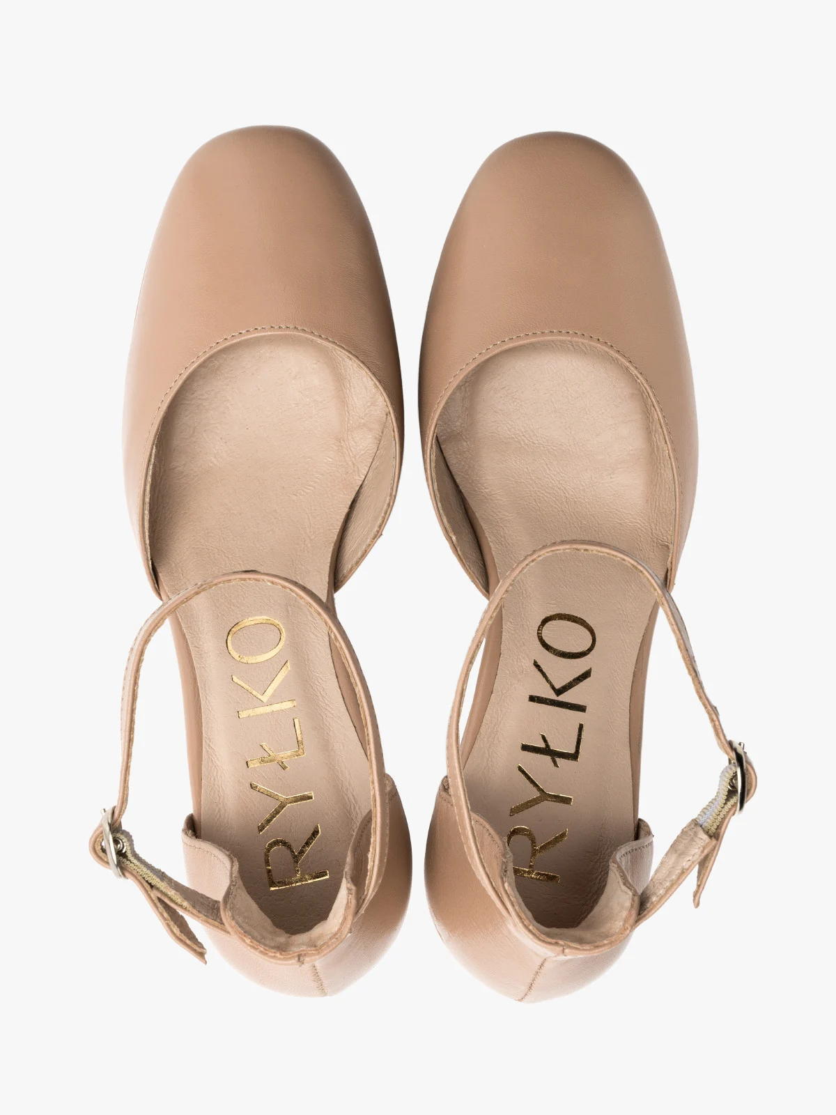 Dwuczęściowe czółenka na wysokim słupku oraz balu