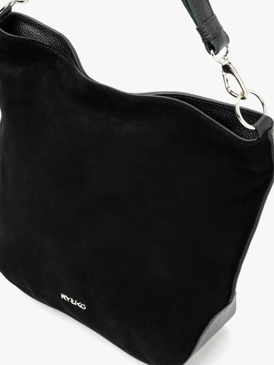 Czarna, pakowna torebka damska