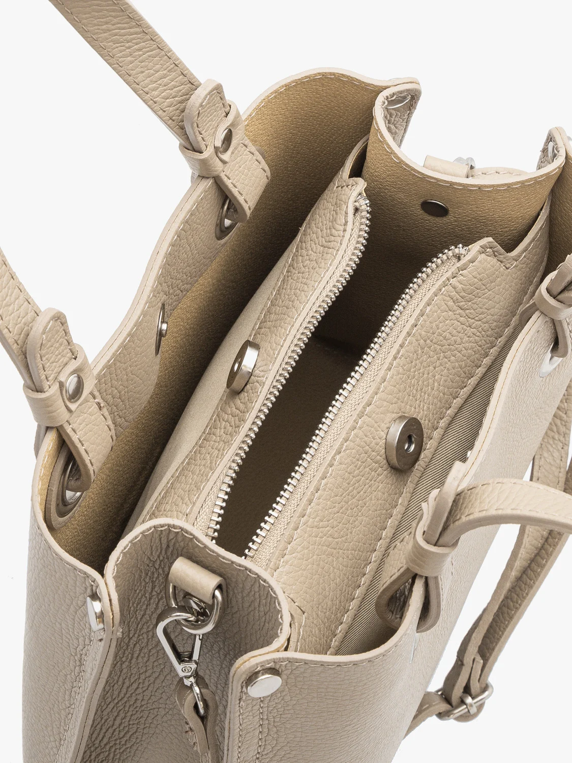 Ciemnobeżowa torebka damska