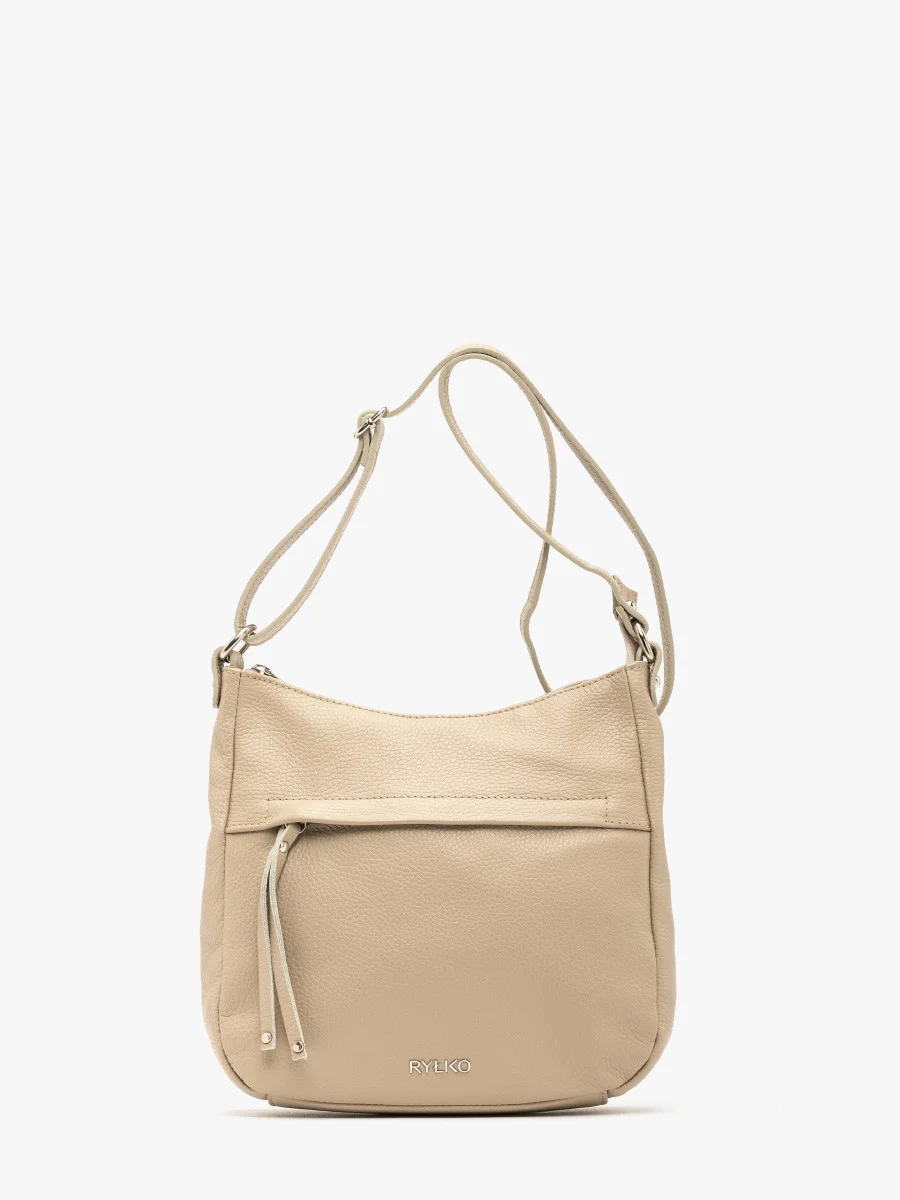 Beżowa torebka średniej wielkości