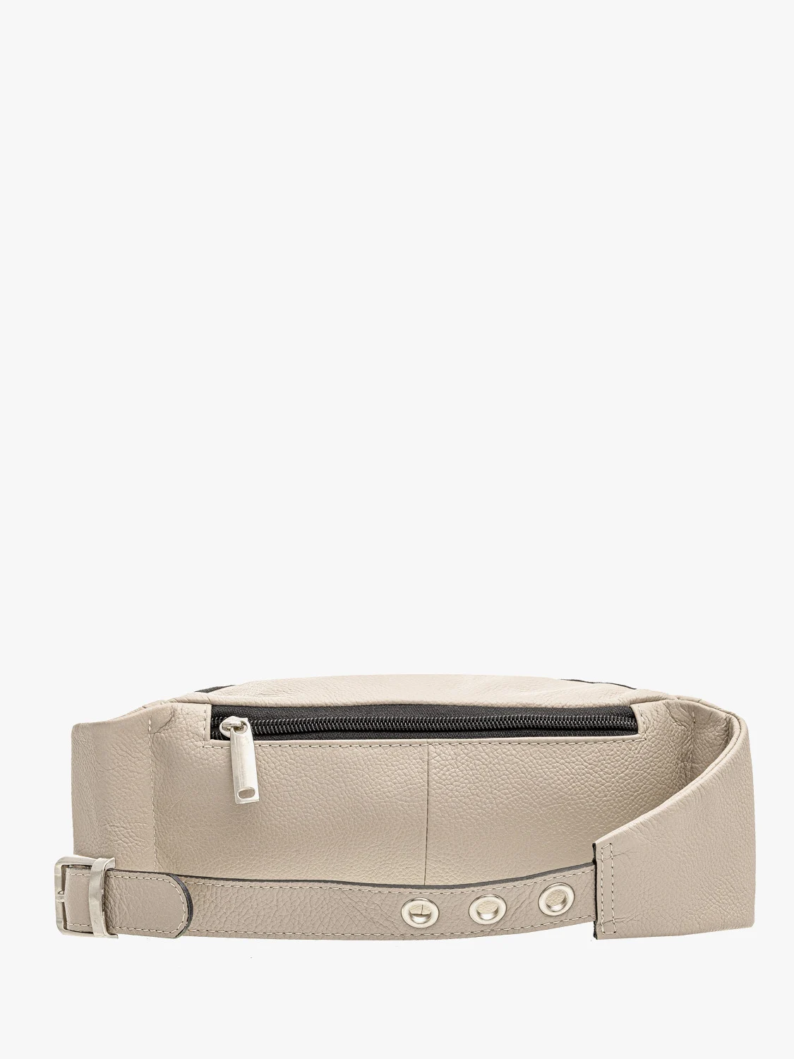 Mała beżowa torebka typu nerka