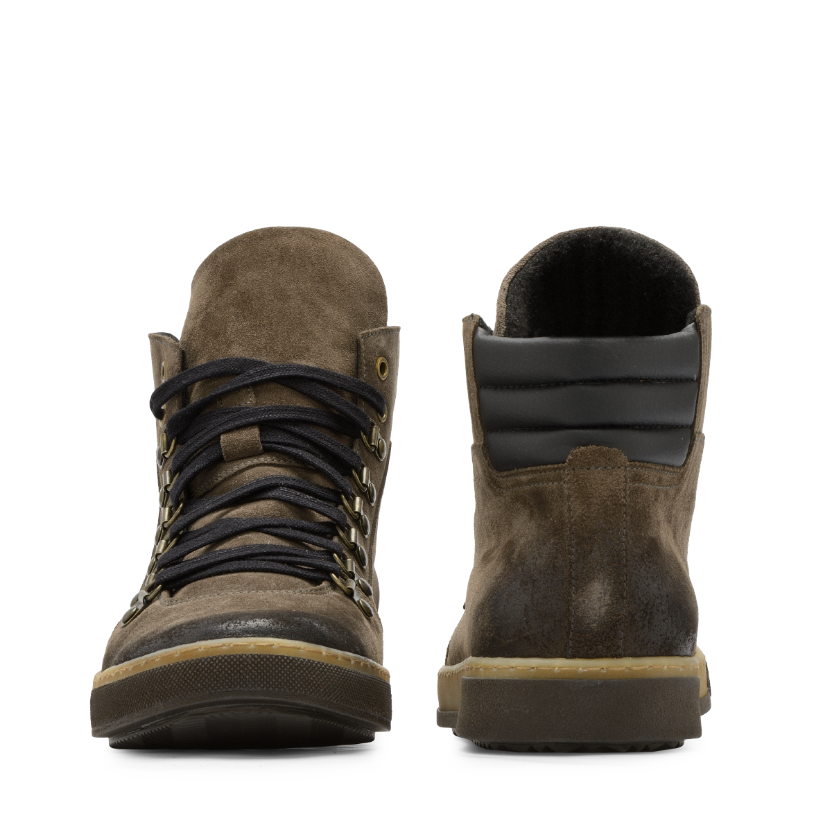 Welurowe trzewiki męskie