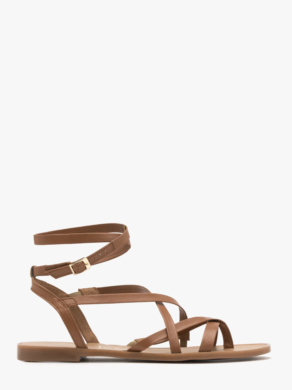 Jasnobrązowe sandały typu japonki