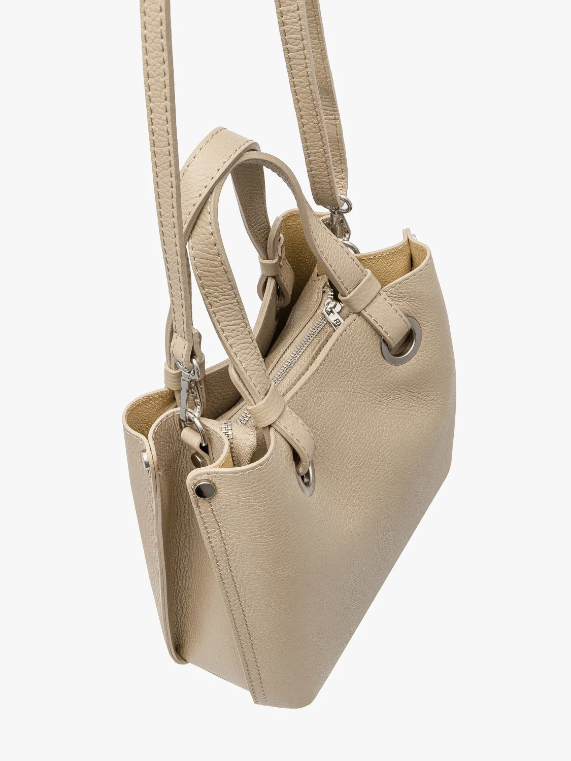 Ciemnobeżowa torebka damska