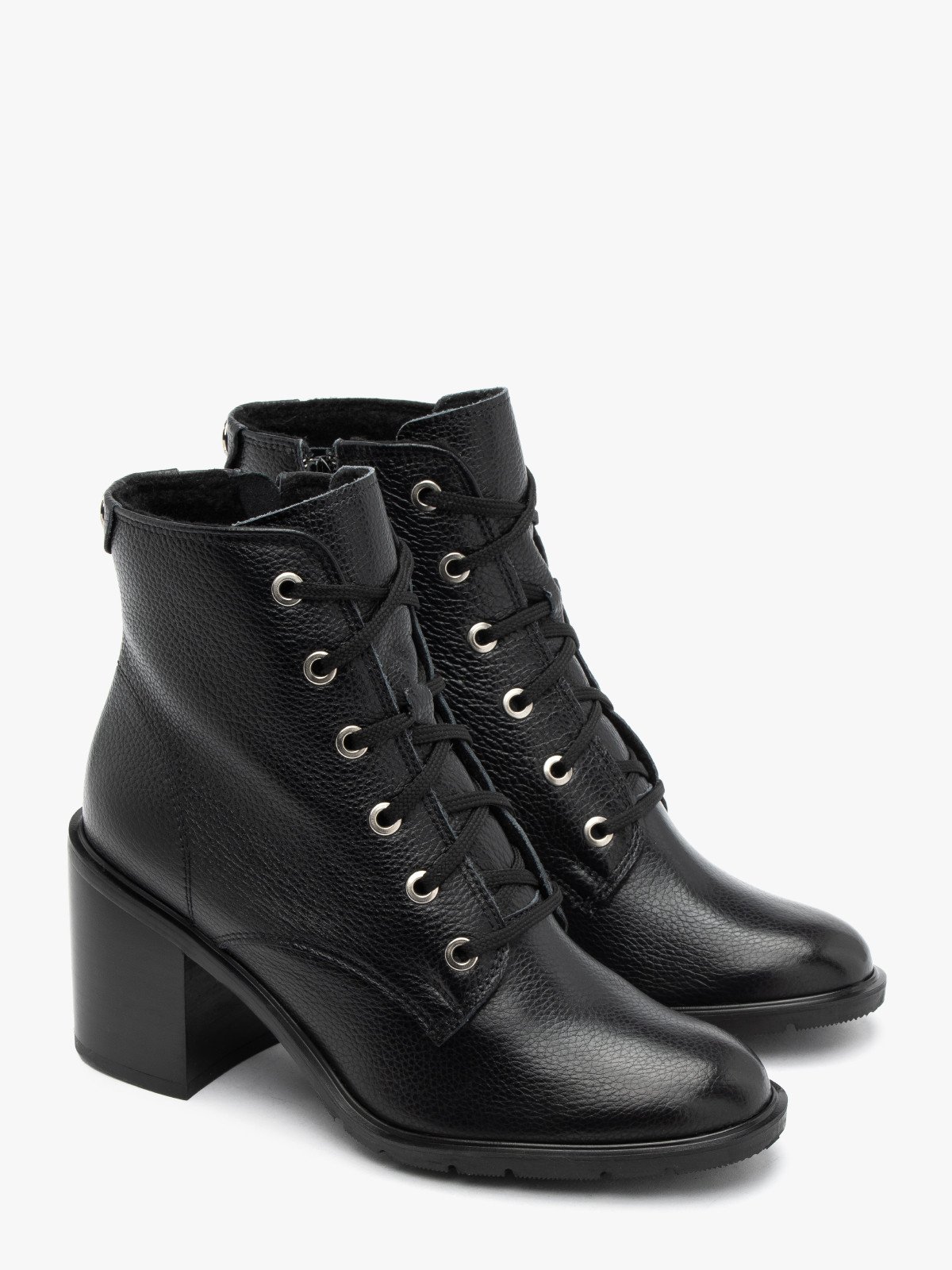 Trzewiki damskie na masywnym klocku