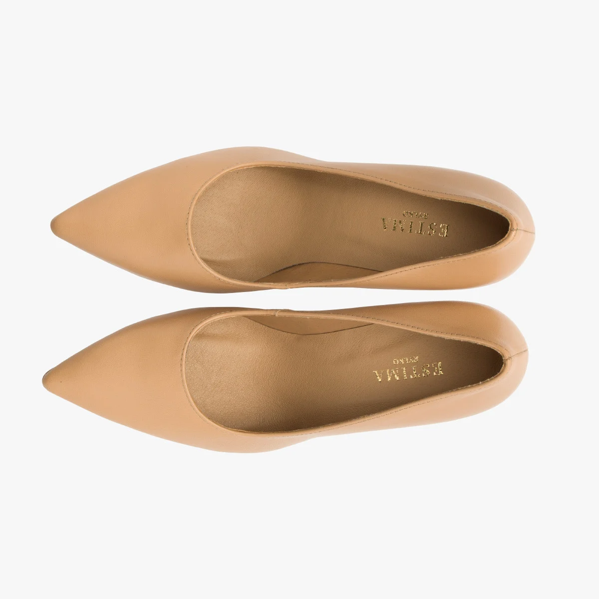 Beżowe czółenka na wysokim obcasie