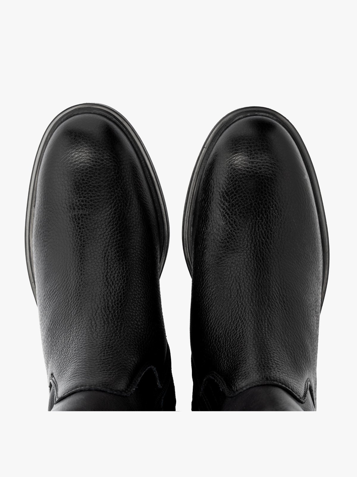 Czarne botki z elastyczną tkaniną