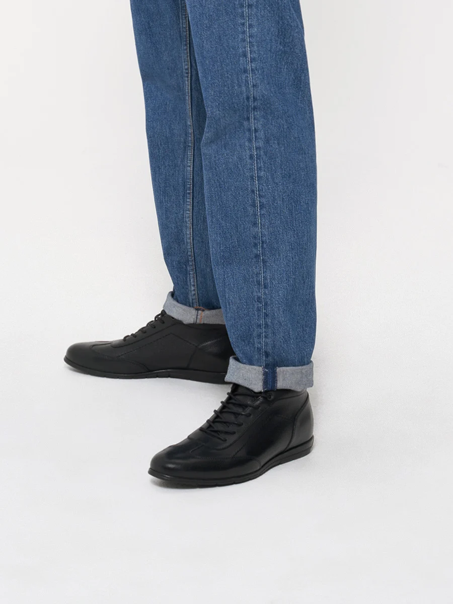 Czarne trzewiki męskie