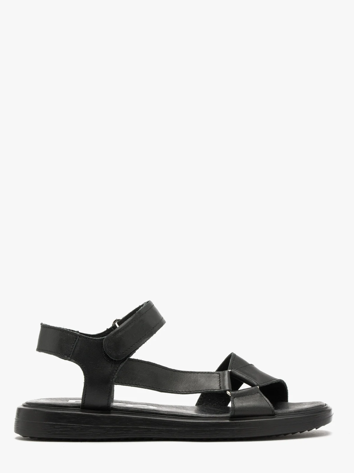 Sandały z ozdobna cholewką zapinaną na rzep