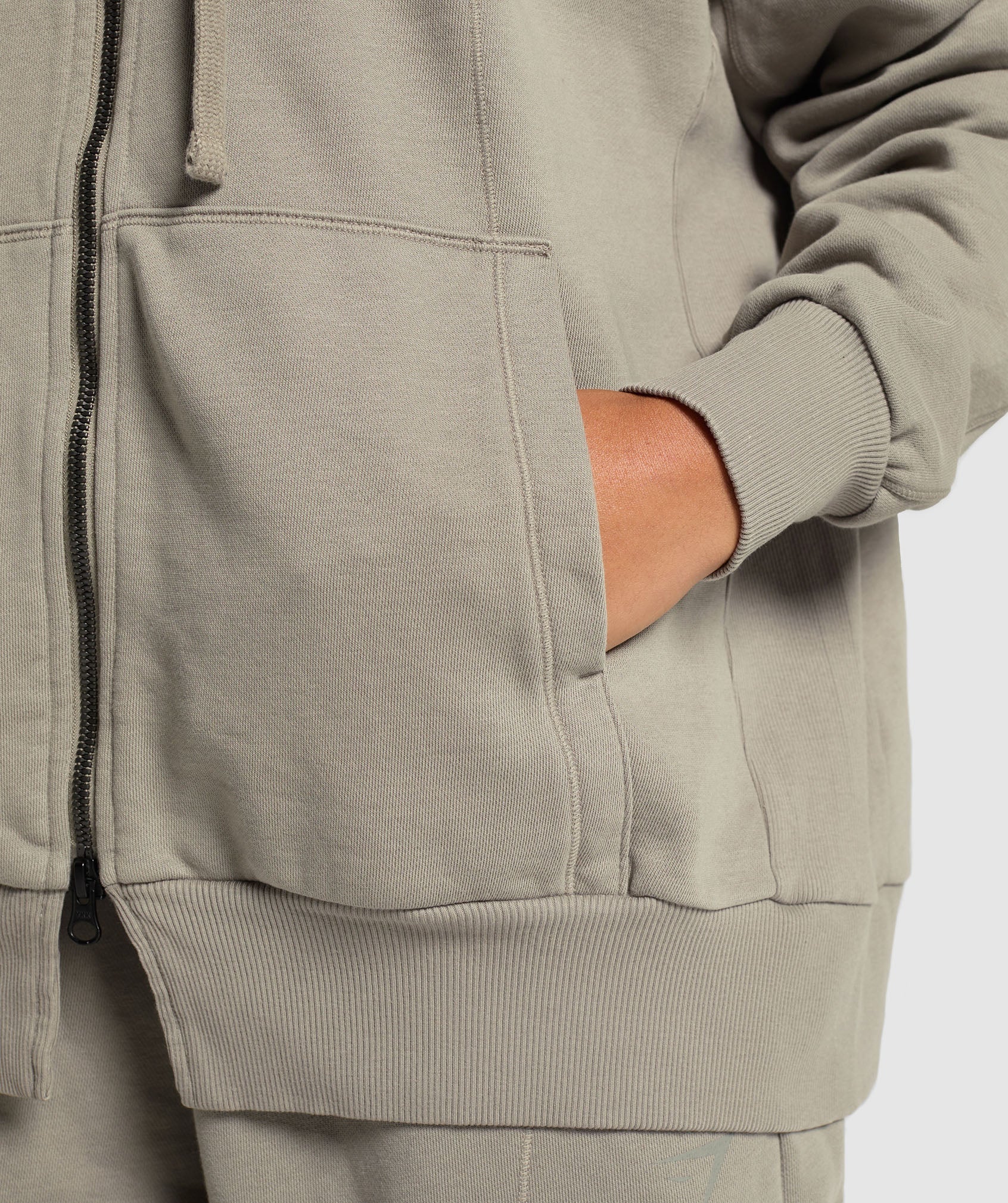 Power Oversized Zip Hoodie