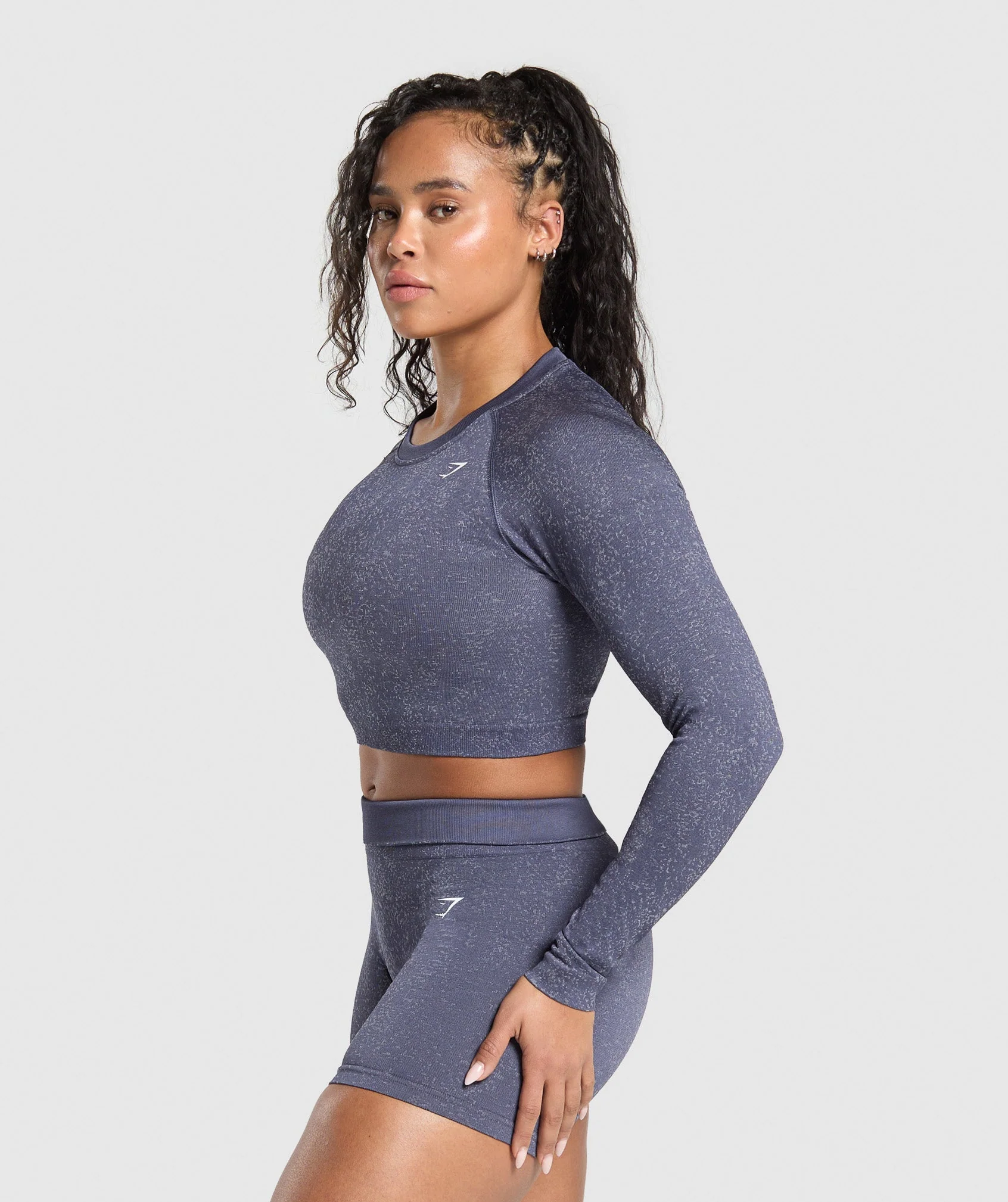 Adapt Fleck Seamless Long Sleeve Crop Top